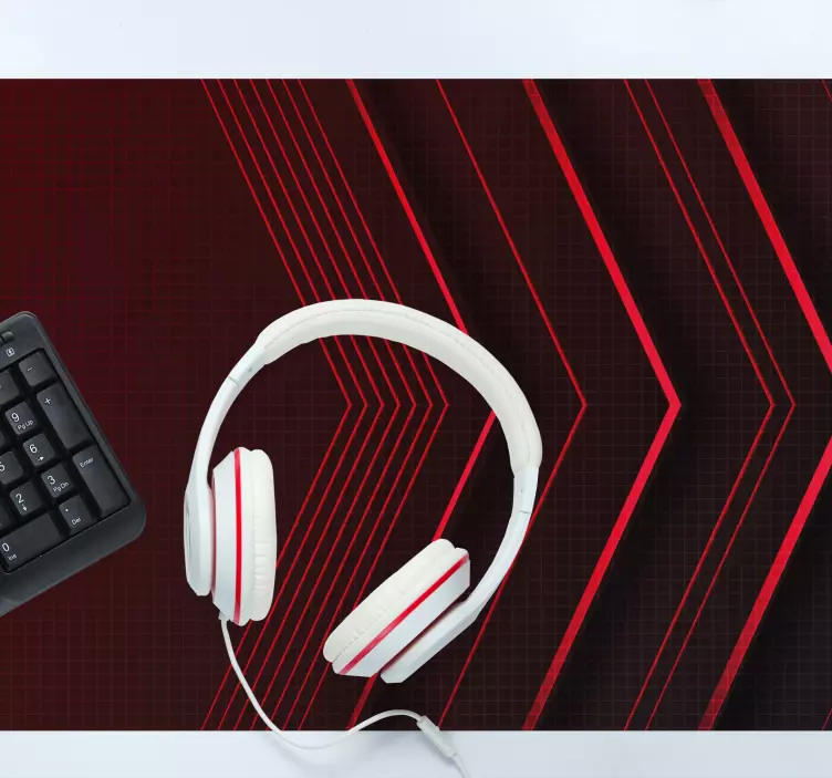 Tapis de souris motif lignes rouges vives - TenStickers