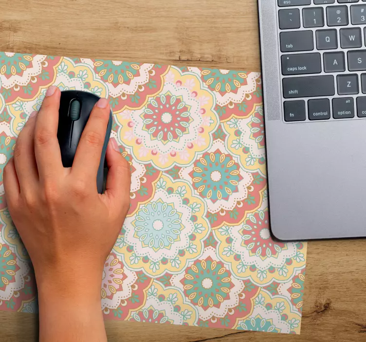Tapis de souris motif motifs floraux colorés - TenStickers