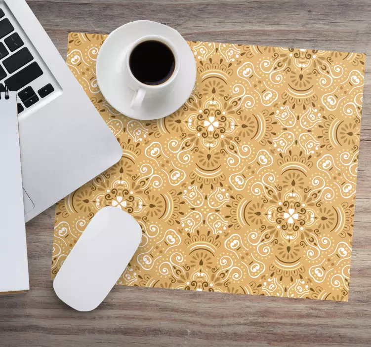 Tapis de souris motif ornement floral élaboré - TenStickers
