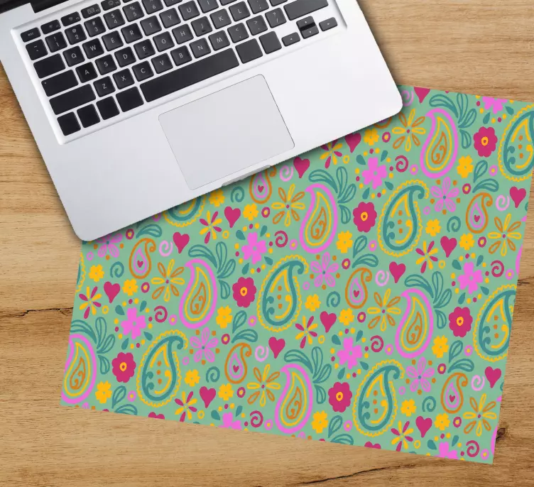 Tapis de souris motif paisley floral coloré - TenStickers