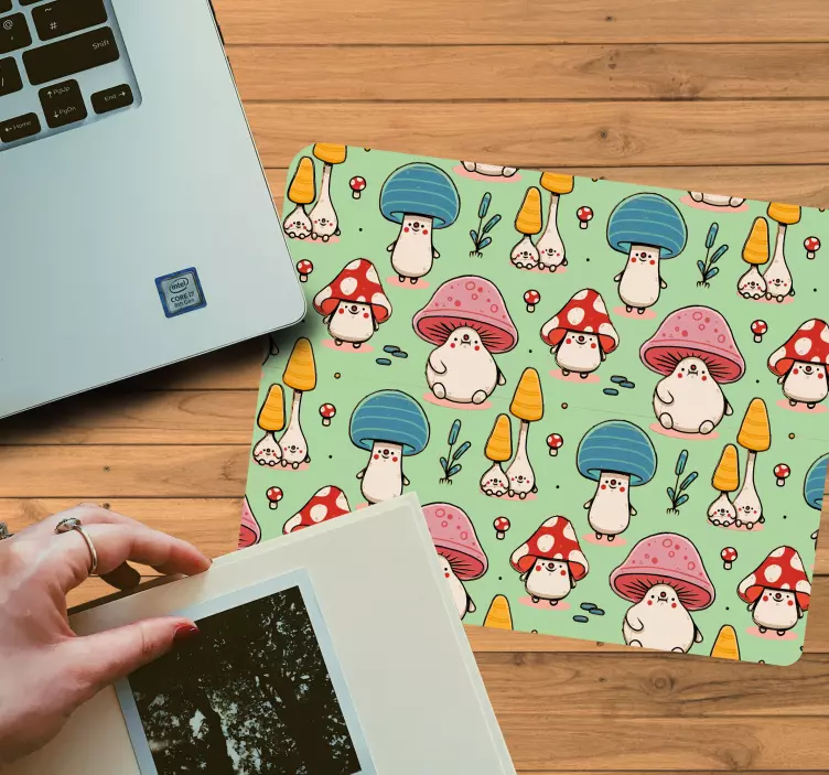 Tapis de souris motif personnages de champignons ludiques - TenStickers