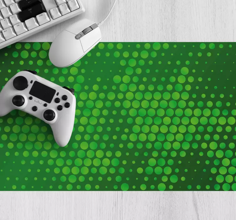 Tapis de souris motif points verts lumineux - TenStickers