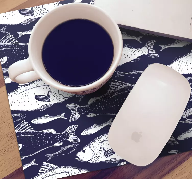 Tapis de souris motif poisson stylisé - TenStickers