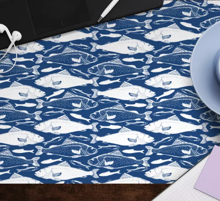 Tapis de souris motif poisson textile - TenStickers