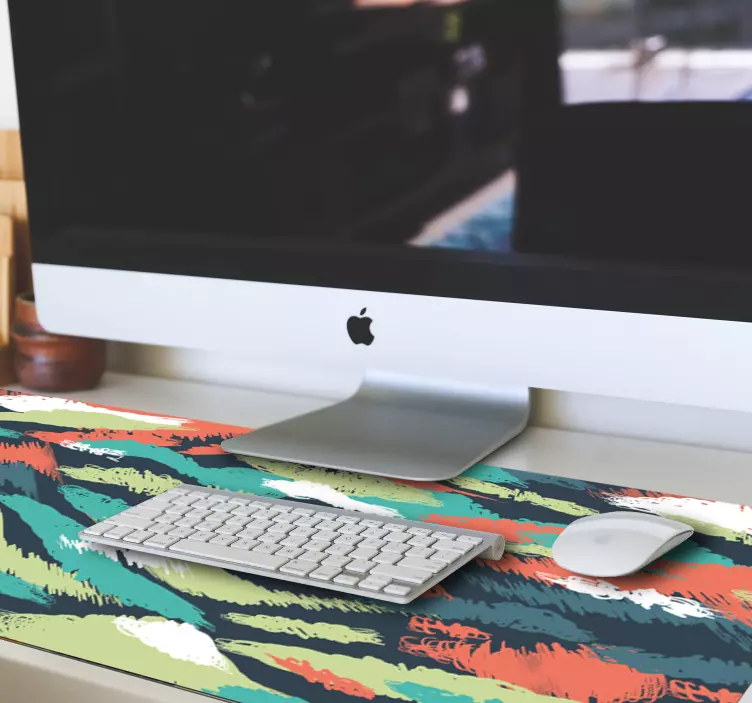 Tapis de souris motif rayures abstraites colorées - TenStickers