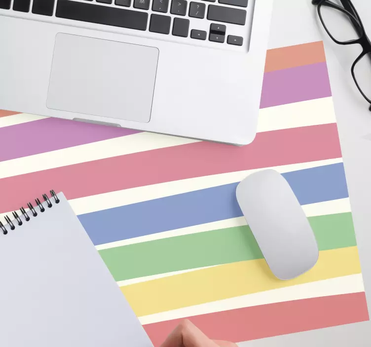 Tapis de souris motif rayures colorées - TenStickers