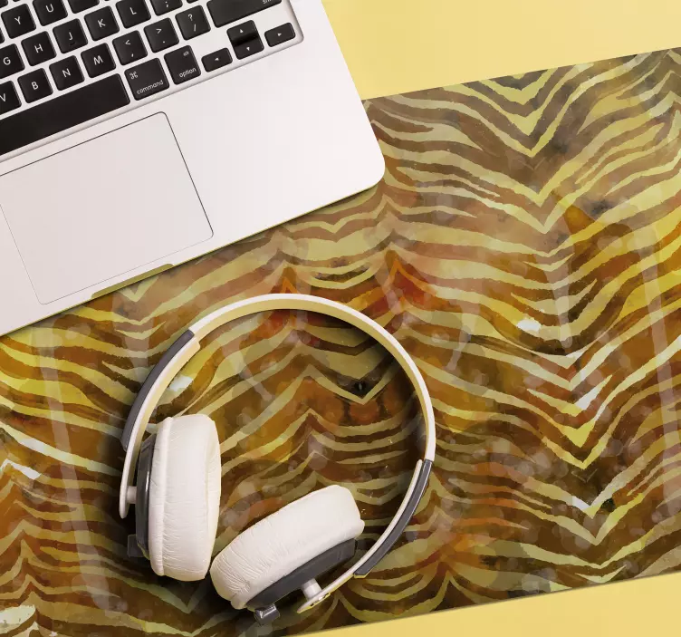 Tapis de souris motif rayures de tigre vibrantes - TenStickers