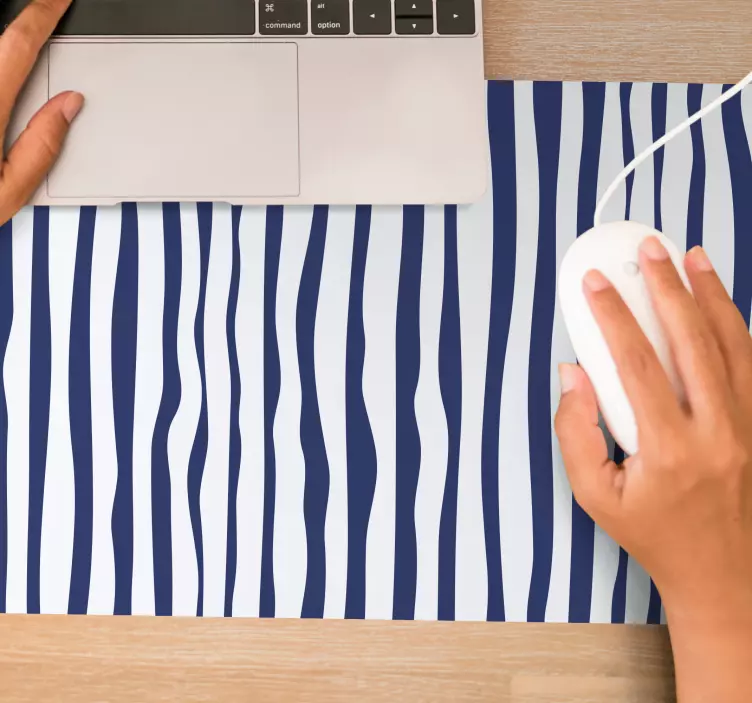 Tapis de souris motif rayures ondulées - TenStickers