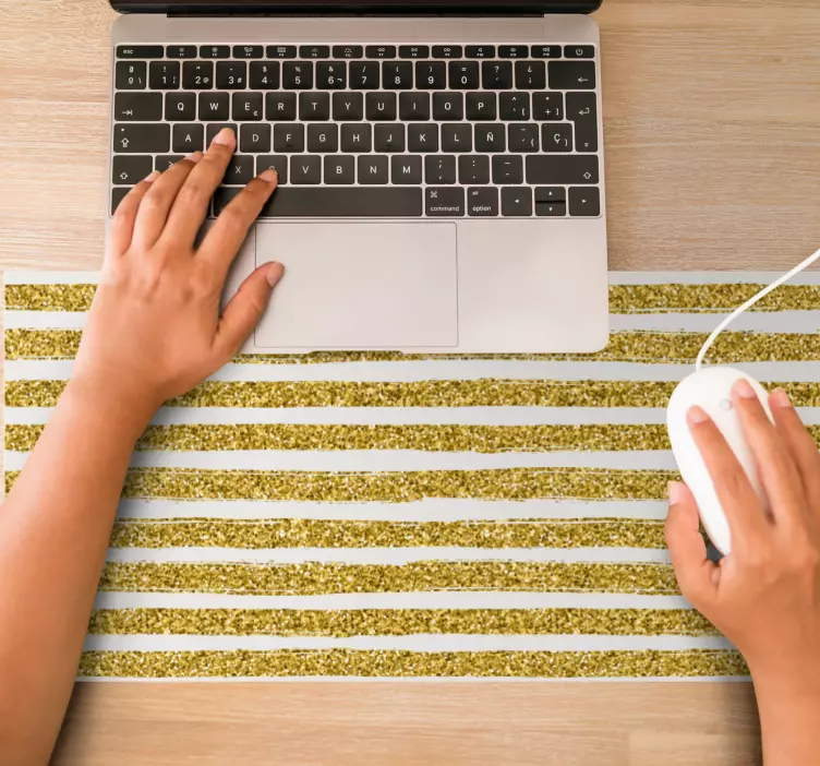 Tapis de souris motif rayures pailletées - TenStickers