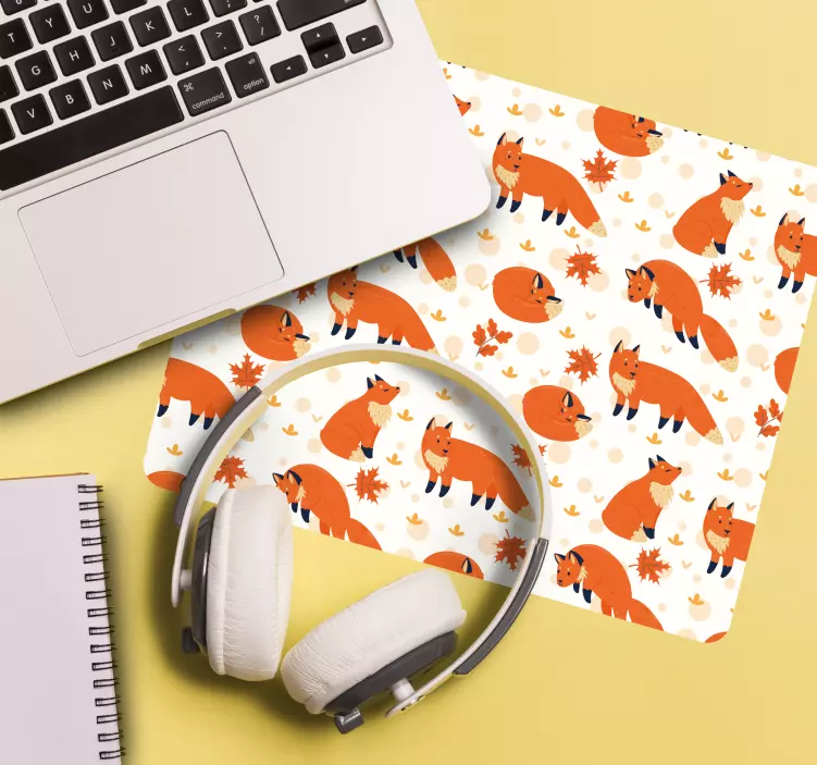 Tapis de souris motif renards fantaisistes - TenStickers