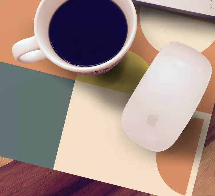 Tapis de souris motif sections de couleurs géométriques - TenStickers