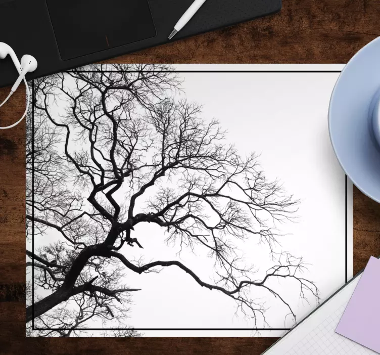 Tapis de souris motif silhouette de branches nues - TenStickers