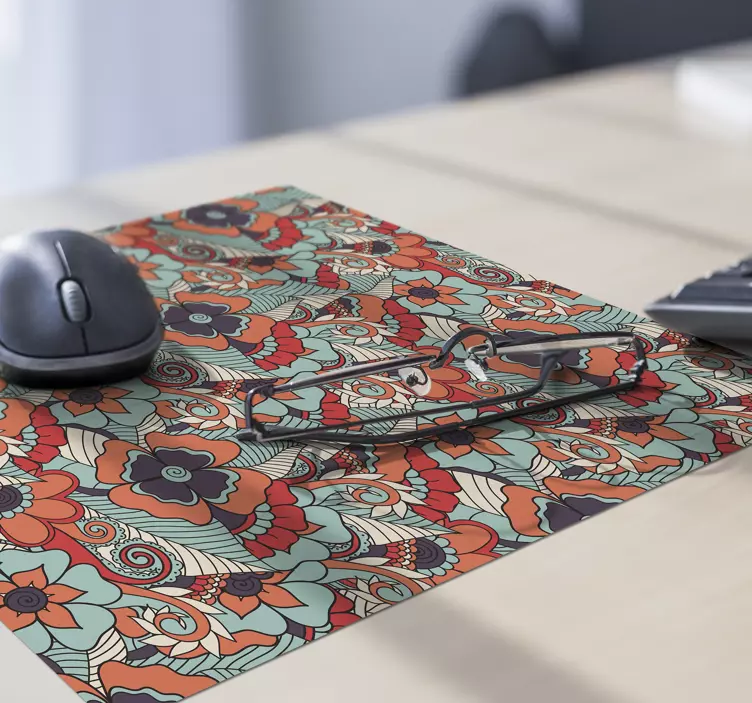 Tapis de souris motif style abstrait floral - TenStickers