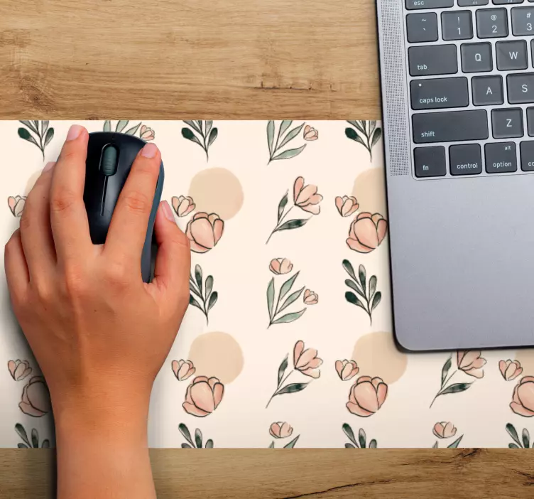 Tapis de souris motif surface texturée florale - TenStickers