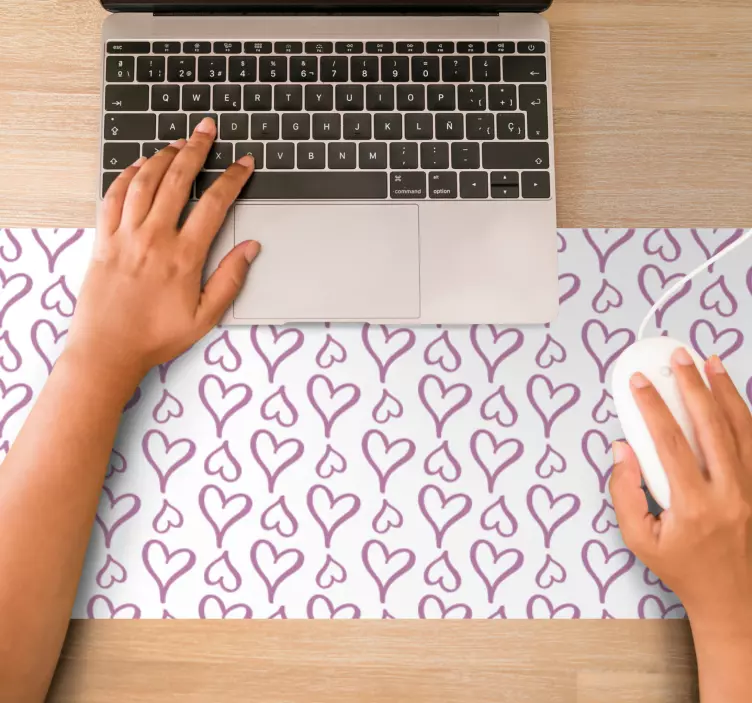 Tapis de souris motif texture à motifs cœurs - TenStickers