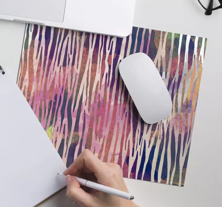 Tapis de souris motif texture rayée colorée - TenStickers