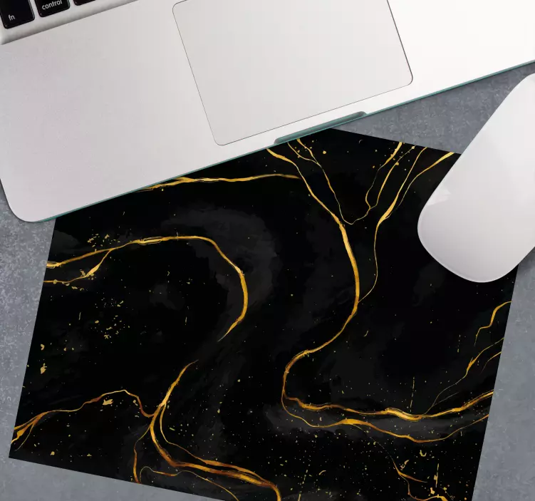 Tapis de souris motif tourbillon noir élégant - TenStickers