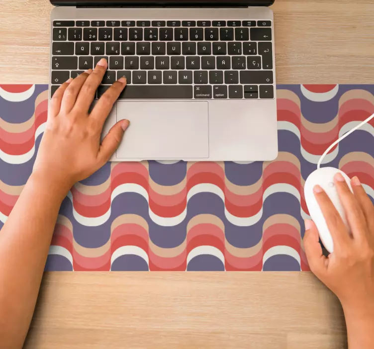 Tapis de souris motif vague coloré - TenStickers