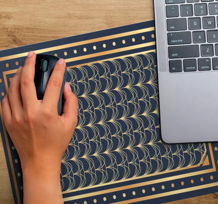 Tapis de souris motif vagues géométriques élégantes - TenStickers