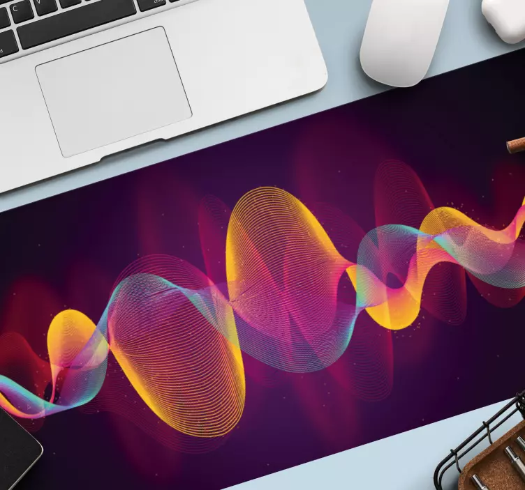 Tapis de souris motif vagues vibrantes - TenStickers