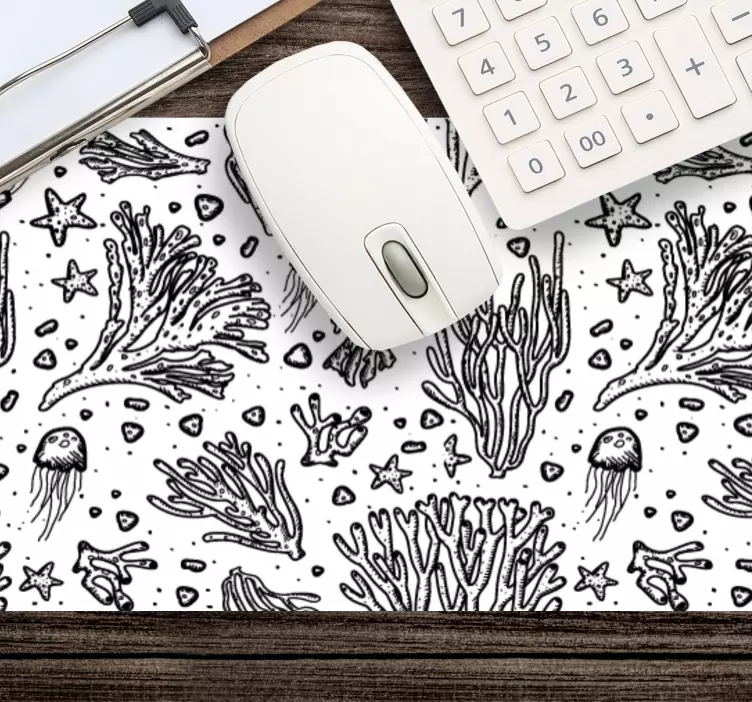 Tapis de souris motif vie marine corallienne - TenStickers