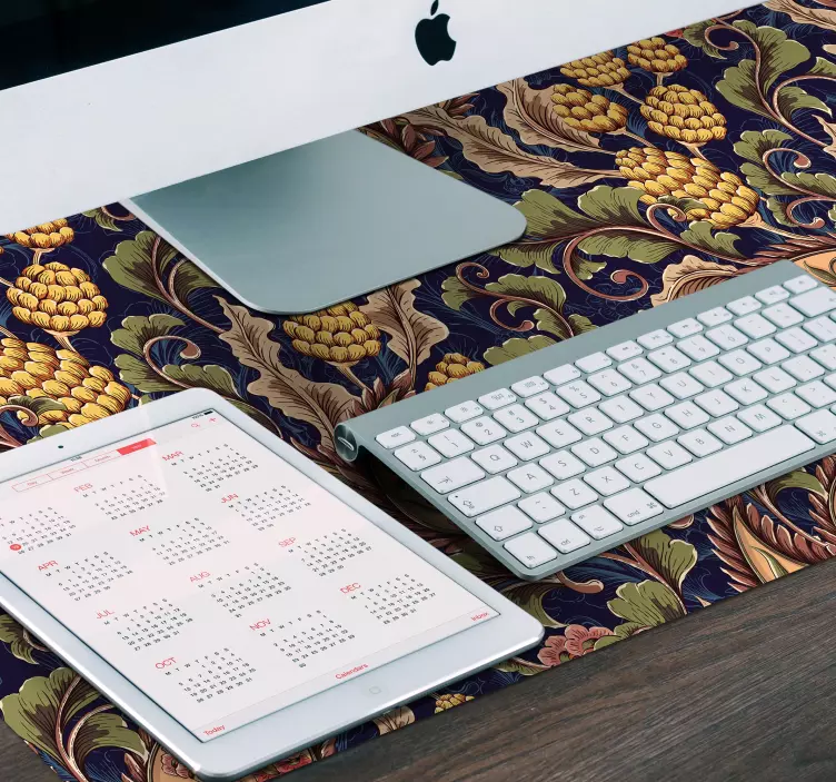 Tapis de souris motif vigne florale - TenStickers