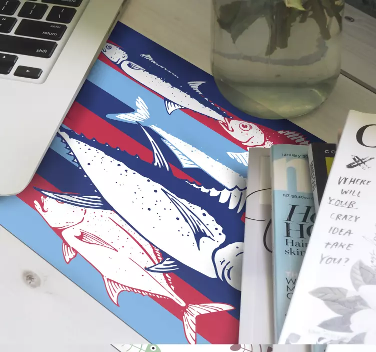 Tapis de souris original animaux sur le thème de la pêche - TenStickers