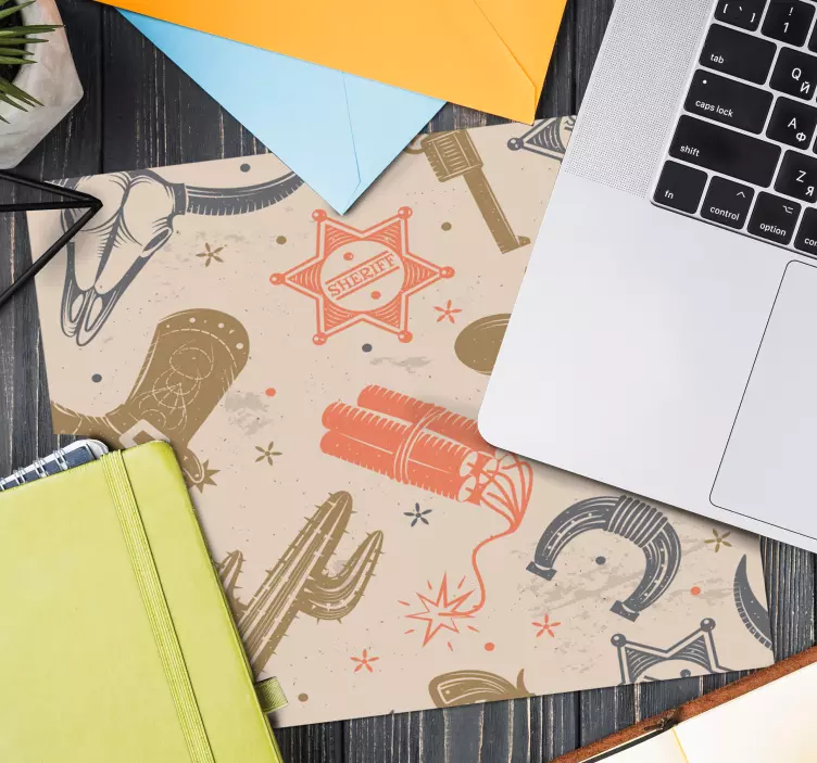 Tapis de souris original éléments de western - TenStickers