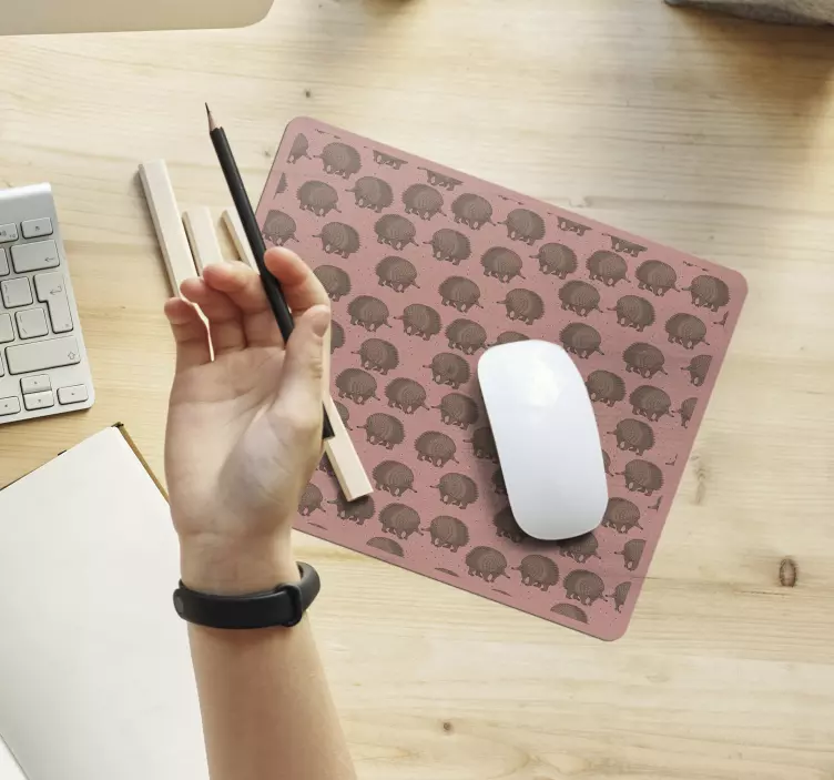Tapis de souris original motif hérisson mignon - TenStickers