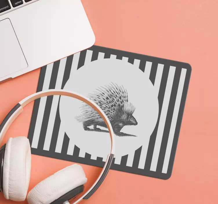 Tapis de souris original porc-épic rayé - TenStickers