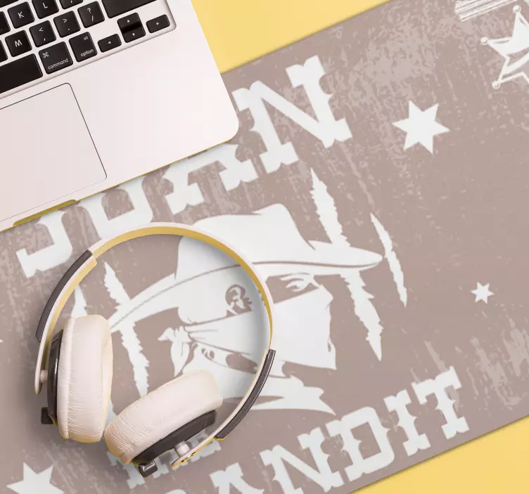 Tapis de souris personnalisable thème cowboy - TenStickers