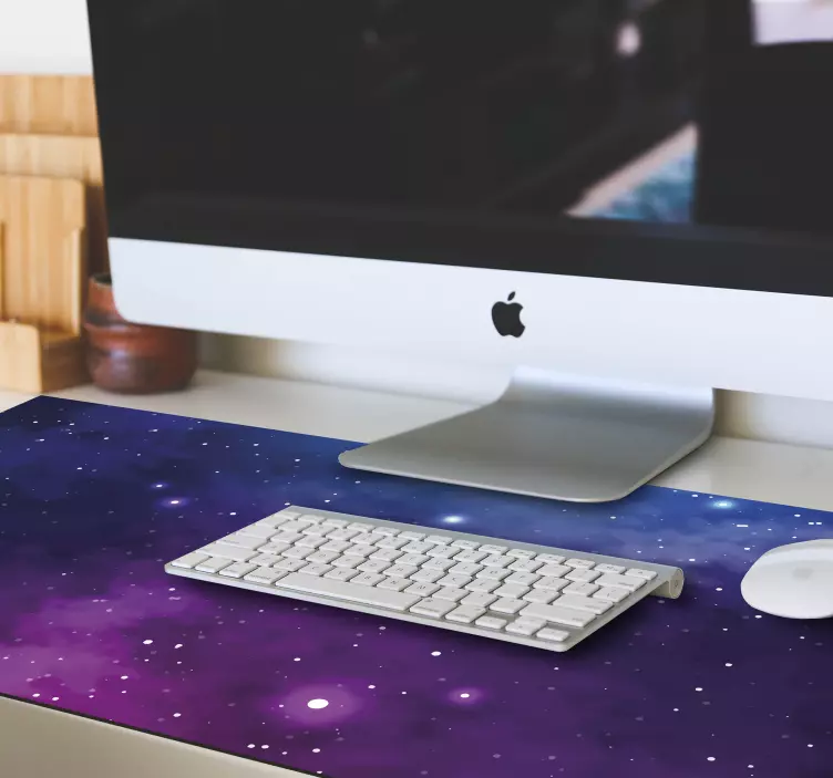 Tapis de souris original galaxie bleu et violet - TenStickers