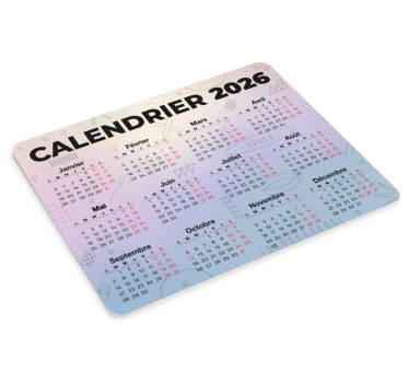 Tapis de souris calendrier 2026 - TenStickers