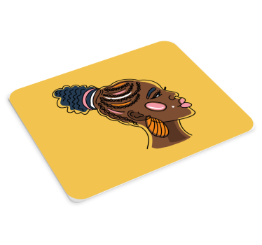 Tapis de souris original portrait de profil stylisé - TenStickers