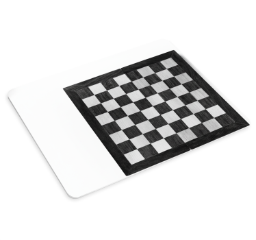 Tapis de souris gamer échiquier en bois noir et blanc - TenStickers