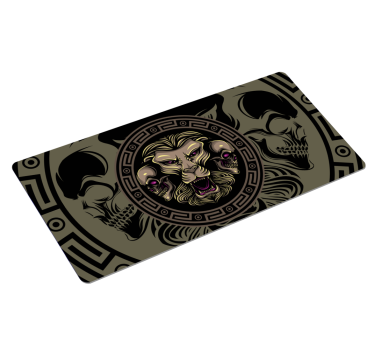 Tapis de souris gamer emblème de lion féroce - TenStickers