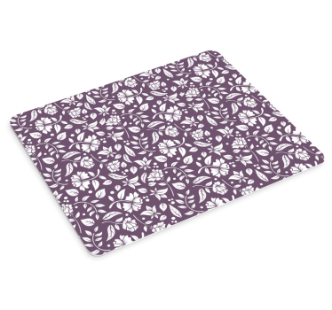 Tapis de souris motif floral blanc - TenStickers