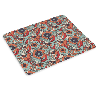 Tapis de souris motif style abstrait floral - TenStickers