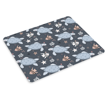 Tapis de souris motif tortue et poisson - TenStickers