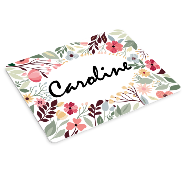 Tapis de souris floral personnalisable - TenStickers