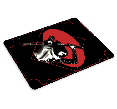 Tapis de souris gamer étreinte d'un guerrier samouraï - TenStickers