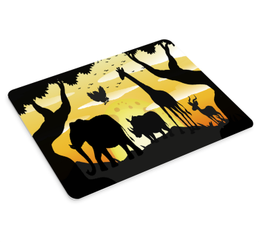 Tapis de souris original animaux de savane - TenStickers