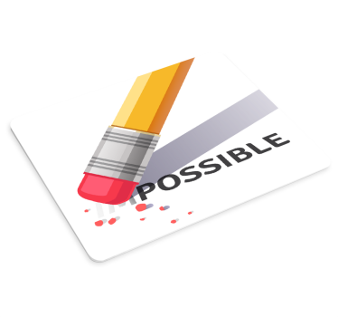 tapis de souris avec citation Rien n'est impossible - TenStickers