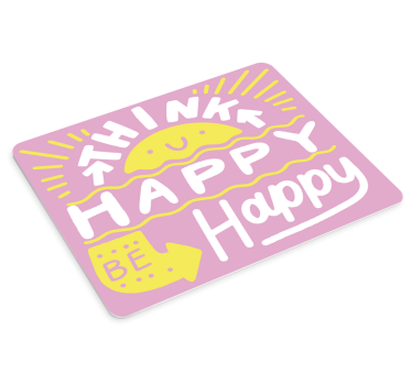 tapis de souris avec citation Penser positivement - TenStickers