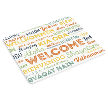 Tapis de souris citation message d'accueil coloré - TenStickers