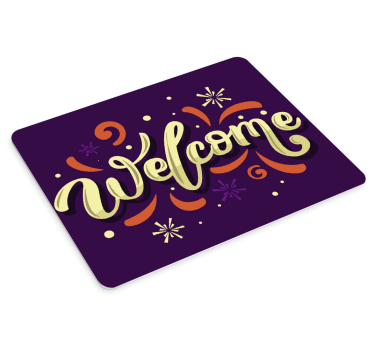 Tapis de souris personnalisable texte élégant bienvenu - TenStickers