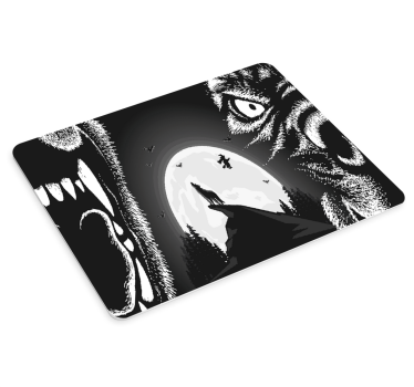 Tapis de souris gamer scène de la lune de loup - TenStickers