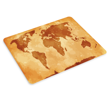 Tapis de souris carte du monde rétro - TenStickers