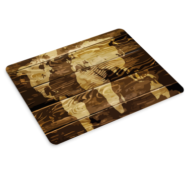 Tapis de souris carte du monde carte du monde en bois - TenStickers