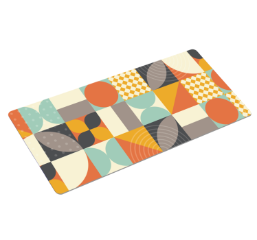 Tapis de souris motif segments de couleur géométriques - TenStickers